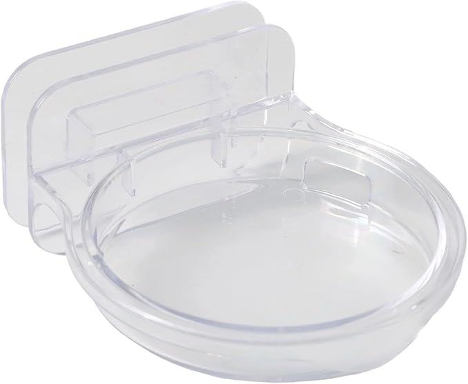 Wall Mount Bracket for Security Camera and Router, Punch-Free Plastic Shelf, White Floating Holder for Baby Monitor, Home Office Organization(Transparent)