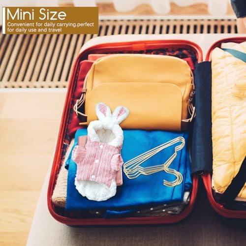 BESPORTBLE 10pcs Pet Clothing Rack Mini Hangers for Dog Cat Garments Sturdy Metal Suit Hangers for Small Closet Organizer