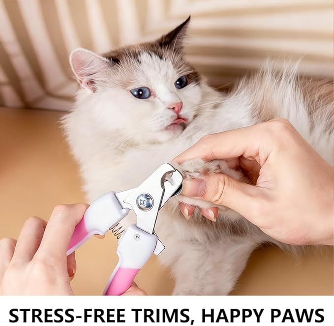 Kimono Art Dog & Cat Pets Nail Trimmers and Clippers, Professional Claw Care Grooming Tool for Pets, Avoid Over Cutting Bloodlines, Pink, for Large and Medium Dogs