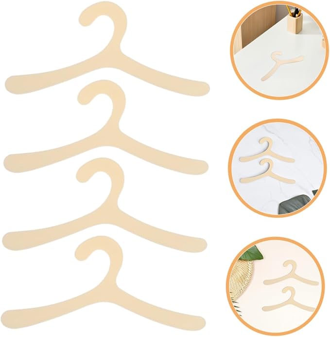 20pcs Small Pet Clothes Hangers Multi-Functional Organizer for Dog and Cat Apparel Non-Slip Plastic Rack for Efficient Storage for Costumes and Accessories