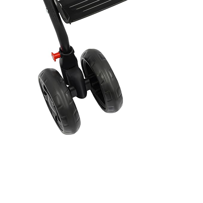Pet Stroller, Foldable Pet Travel Stroller with Weather Cover, 2 Wheels Pet Strolling Cart for Small Medium Dogs Cats with Cup Holder Breathable Visible Mesh Outdoor Stroller for All-Season (Black)