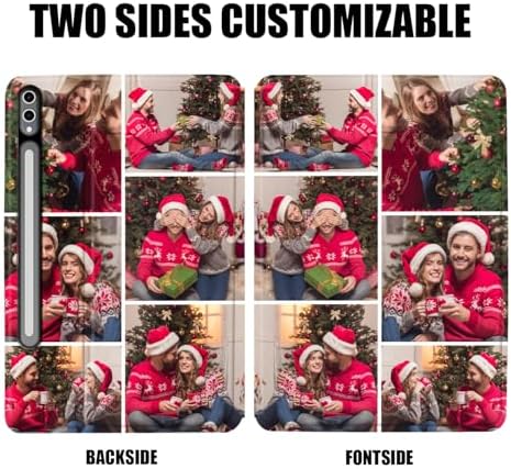 Custom Photo Personalized Flip Case for Samsung Galaxy Tab S10 Plus 12.4 inch(2024),Model Code: SM-X820/X826B, Samsung Galaxy Tablet Customized Picture Text Leather Stand Cover Protective Case