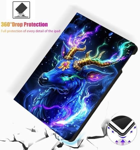 for Samsung Galaxy Tab S10 FE/ S9 FE 5G 10.9 Inch/Galaxy Tab S9 11 Inch 2023 Tablet Case,Auto Wake/Sleep,Adjustable Stand Protective Cover - Owl Moonlight