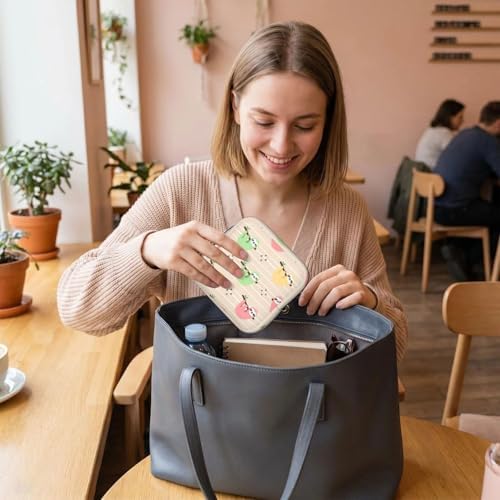 Cute Ladies Period Pouch Sloth Animal Cute, Multifunctional Polyester Storage Bag, Stores Tampons Menstrual Cup Small Jewelry Keys
