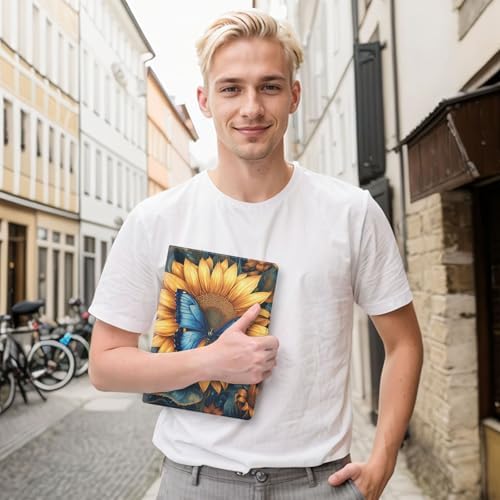for Samsung Galaxy Tab A 8.4 2020 (SM-T307) Tablet Protective Cover with Adjustable Stand and Magnetic Auto Wake/Sleep,Sunflower Butterfly