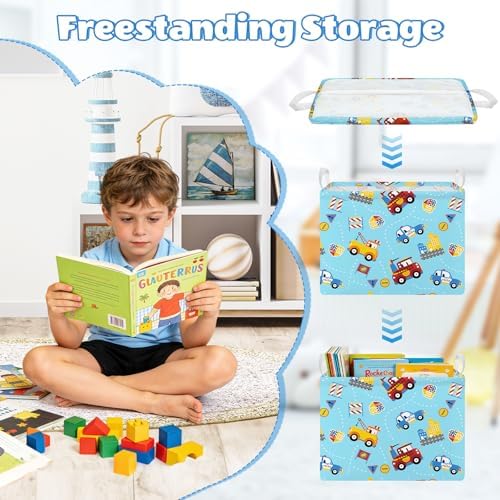Collapsible Storage Basket Collapsible Fabric Laundry Basket with Handles | Spacious 15.7"×11.8"×11.8" size Folding Design Easy to Store Sturdy Fabric with Reinforced Handle Easy to Clean