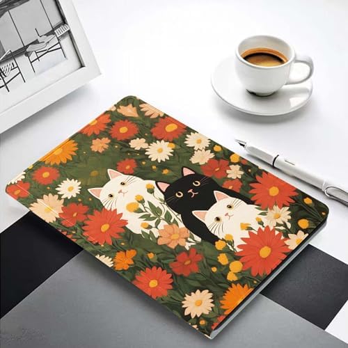 for Samsung Galaxy Tab S8 2022/Tab S7 2020 11" Tablet Case(Model SM-X700/X706/T870/T875/T878),Premium Leather Folio Stand Auto Wake/Sleep,Multiple Viewing Stand,Cat in Garden
