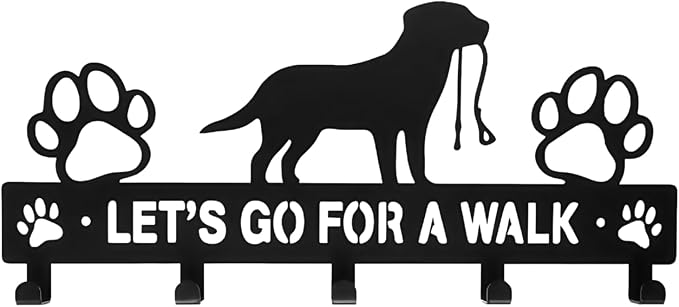 Personalized Dog-Themed Wall-Mounted Metal Key Holder, Suitable for Home Entryways, Living Rooms, Bedrooms, Kitchens, Bathrooms, Gardens and More