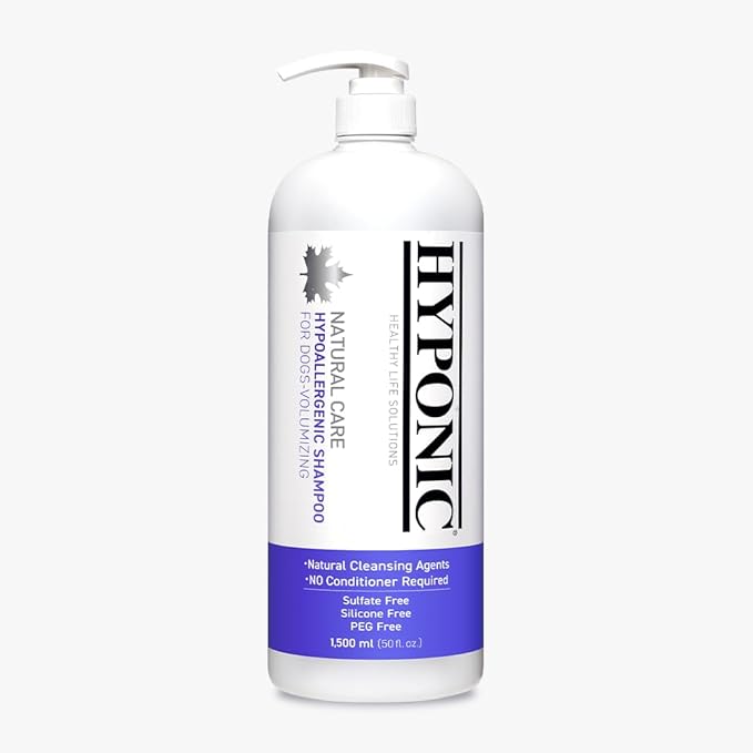 HYPONIC Hypoallergenic Premium Dog Shampoo (Volumizing, 3X’s Size, Save 25% 50.7 oz) - Poodles, Bichons and/Dogs requiring Volume