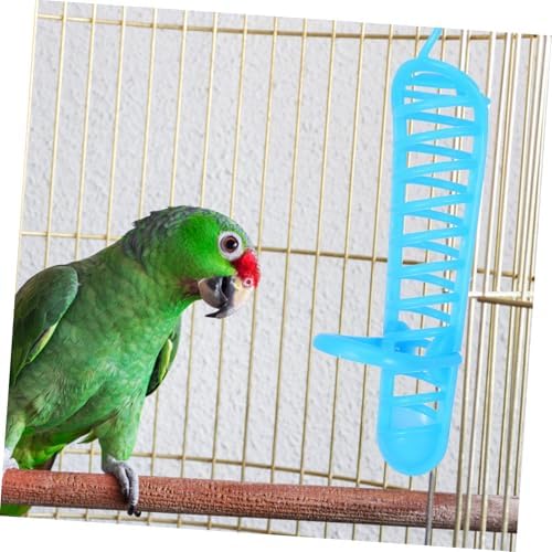 TOYANDONA Parrot Food Rack Feeding Hanging Device with Stand Easy to Install Parrot for Foraging and Play Blue