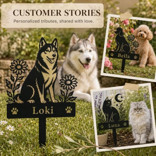 Custom Pekingese Memorial Garden Stake, Pet Grave Marker, Dog Loss Gift | Pet Memorial Gifts for Dogs, Grave Marker, Grave Decorations for Cemetery, Dog Dad Gifts, Back Yard, Garden Decor