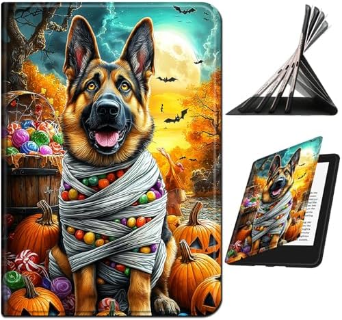 for Samsung Galaxy Tab A 8.4" 2020 (SM-T307) Case | Slim Leather Smart Cover with Multi-Angle Anti-Slip Stand [Auto Wake/Sleep] Shell for Women Men, Pumpkin Puppy