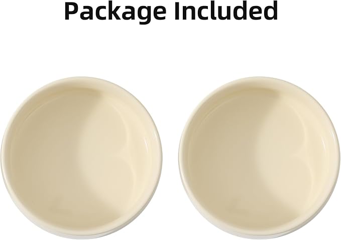 Havniva Cat Bowls Set of Two, 6.1” Ceramic Cat Food Bowls, Cat Water Bowl | Cat Food and Water Bowl Set, Non-Slip Base, Food-Grade Ceramic, Wide Opening, Dishwasher Safe, Pet Bowls Whisker Friendly
