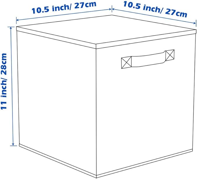 PowerKing Collapsible Storage Cubes, Farbic Storage Bins, DarkPurple, 6Pack | Sturdy, Lightweight, Easy Pull Handle, Closet & Shelf Organizer, Clothes and Toys Storage, 10.5'' x 11'' x 10.5''