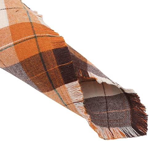 Fall Dog Bandana Autumn Thanksgiving Plaid Reversible Triangle Bibs Scarf