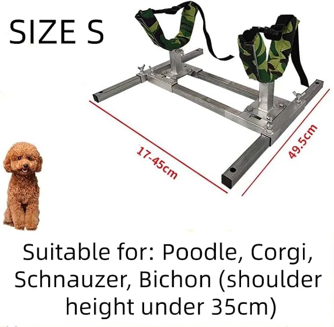 Adjustable Dog Breeding Stand - Professional Grooming & Bathing Rack for Miniature Dog | Sturdy, Safe & Comfortable Design | Easy to Clean (S)
