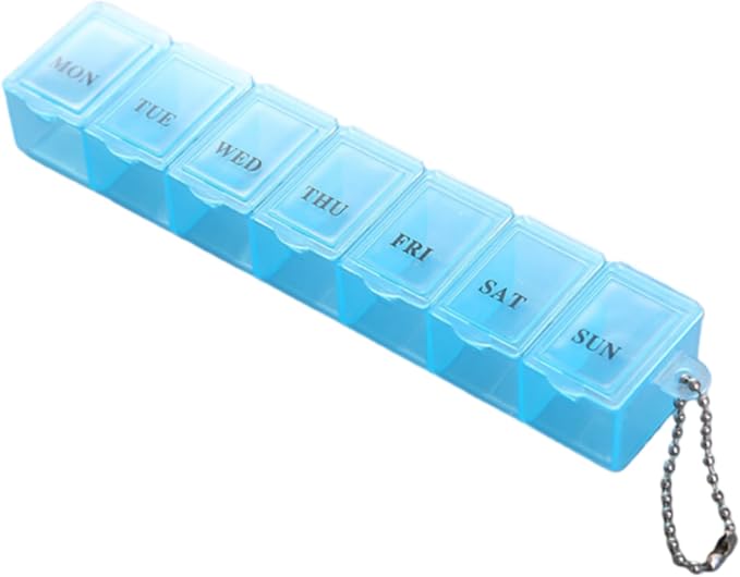 Pill Organizer 7-Day Weekly Pill Organizer | Portable Medicine, Daily Pill Cases for Pills/Vitamin/Fish Oil/Supplements