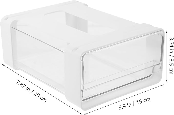NUOBESTY White under Desk Storage Organizer Box with Large Capacity, Pet and Hips Material, Hidden Installation for Office and Living Room, Holds Chargers and Pencils Neatly