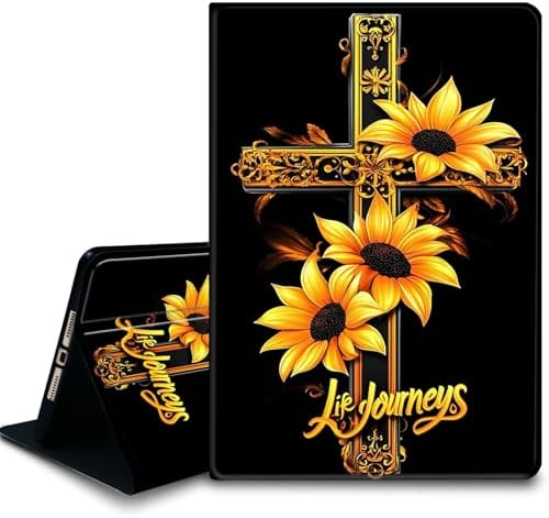 Bxgolkgd Tablet Case for Samsung Galaxy Tab A 8.0 Inch 2019(SM-T290/T295),Shockproof Stand Cover with Heat Dissipation,Auto Wake/Sleep Function,Sunflower Cross