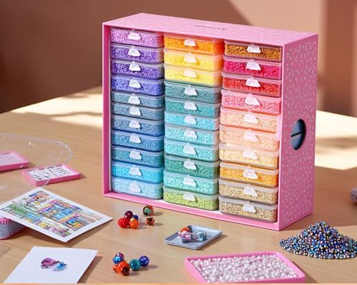 50PCS Diamond Painting Storage Containers Trays with Lids