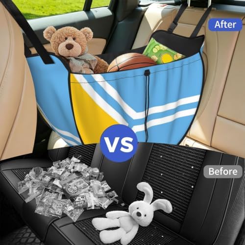 Flag of Tuva Car Seat Organizer-Backseat Storage Bag for Travel
