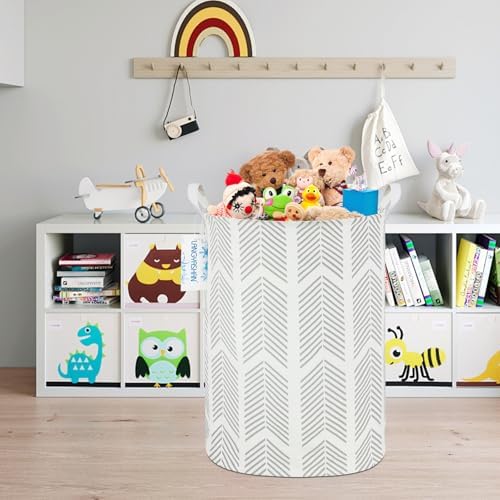 Round Laundry Basket Collapsible Storage Hamper Organizer Arrowhead | Waterproof Canvas Foldable Baskets with sturdy Handles Multi-scene Organizer for Home Play Bedroom Gift Bin