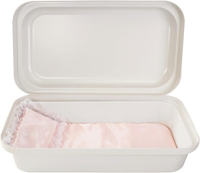Pet Memory Shop Classic Pet Casket for Dogs & Cats – Small, White/Pink
