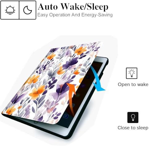 for Microsoft Surface Pro 7 Plus,Surface Pro 7/6/5/4 12.3" Tablet Case,Auto Wake/Sleep,Adjustable Stand Protective Cover - Watercolor Floral