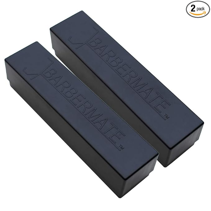 2 Pack Black BarberMate Blade Caddy with Detachable Lid
