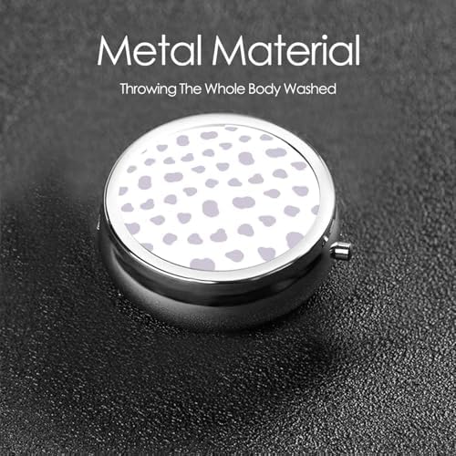 Mini Pill Box, Portable Round Organizer for Daily Vitamins, Travel Pill Case Pocket Purse Use, Waterproof Design for Men Women, Cute Cartoon Pandas