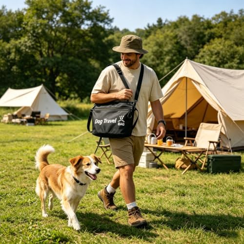 2Pack Dog Food Travel Bag with Collapsible Bowl, 10lb Waterproof BPA-Free Pet Food Storage Container - Airtight, Leakproof, Foldable for Camping, Road Trips, Dog Boarding, Weekend Getaways
