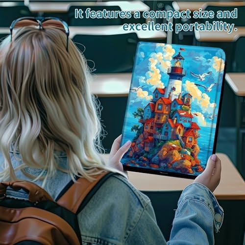 Case for Samsung Galaxy Tab S5e 10.5" 2019 SM-T720/725, 360 Degree Rotating Stand with Multi-Angle Vertical & Horizontal Viewing Shockproof Protective Shell for Women Men, Blue Sky Castle