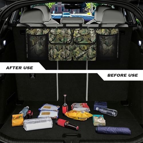 Camouflage Car Trunk Organizer Hanging Car Back Seat Storage Bag Foldable Automotive Interior Accessories Suitable Most Sedans SUV Jeep Trucks Van