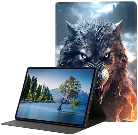 for Samsung Galaxy Tab S5e Case 2019 10.5”Model SM-T720/T725,Premium Leather Folio Stand Auto Wake/Sleep,Multiple Viewing Stand,Dark Fierce Wolf