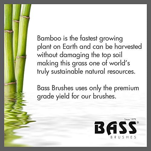 Bass Brushes Large Slicker Style Pet Brush with Bamboo Wood Handle and Rubber Grips