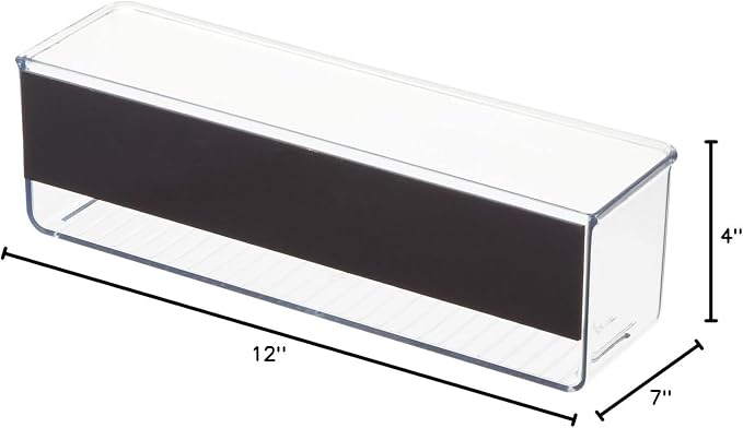 iDesign Magnetic Medium Clear Plastic Organizer Bins | Laundry Room Storage