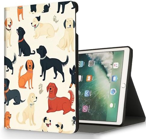 for Microsoft Surface Pro 11/10/9-13" 2024/2022 Tablet Case,Auto Wake/Sleep,Adjustable Stand Protective Cover - Cute Cartoon Dog
