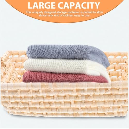 VICASKY Small Woven Storage Basket in Corn Husk for Home Decor