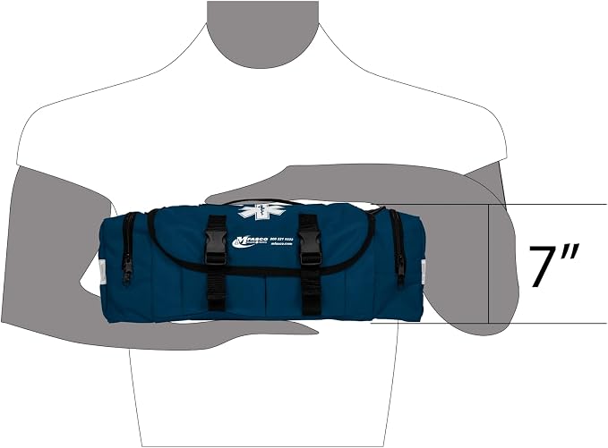 MFASCO Trauma Bag First Aid Kit Emergency Response Supplies Blue | Emergency Response First Aid Kit for Businesses & Organizations | Trauma Bag Supplies | Disaster Preparedness | 415 Pieces