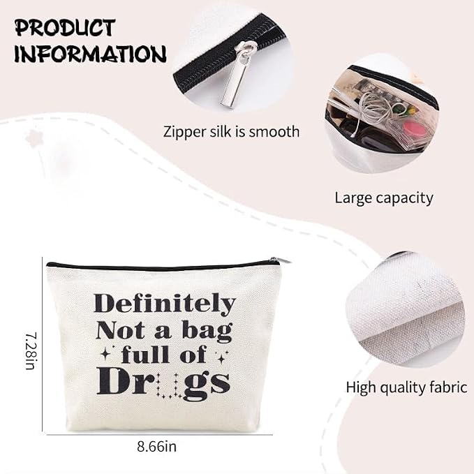 Drug Pouch Bag for Travel Small Medicine Pill Storage Bag Funny Emergency Pouch Medical Assistant Survival Bags Medication Bags for Camp Pharmacist Nurse Doctor Gifts Ideas for Women Men Med Pouches