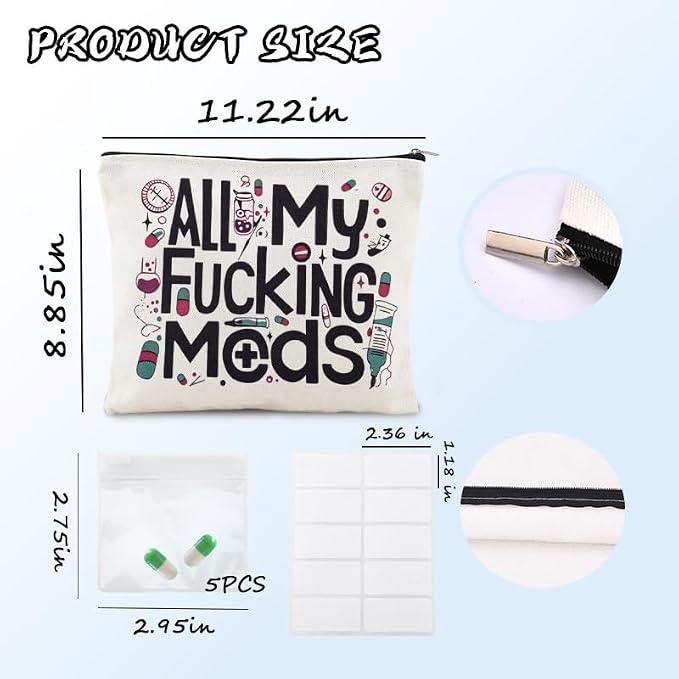 Sisadodo Charging Cable Organizer Travel Bag Toiletry Makeup Cosmetic Bags Medicine Med Toiletry Bag Pouch Diabetic Gifts Bags