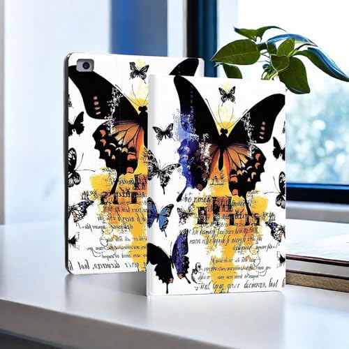 for Microsoft Surface Pro X/Pro X Plus-13 2019/2020/2021/2024 Tablet Case,Auto Wake/Sleep,Adjustable Stand Protective Cover - Butterfly Art