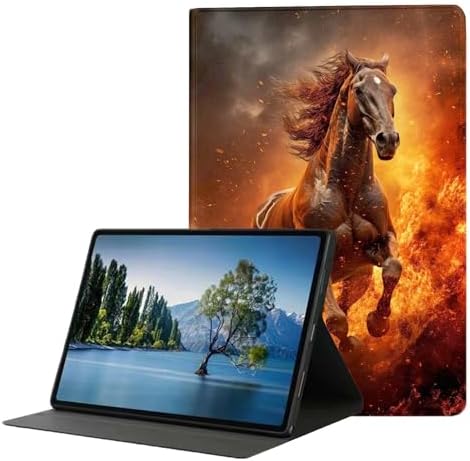 for Samsung Galaxy Tab A 10.1 Tablet Case 2019 Model T510 T515 T517,Premium Leather Folio Stand Auto Wake/Sleep,Multiple Viewing Stand,Running Horse