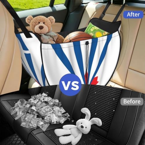 Flag of Vaughan Car Seat Organizer-Backseat Storage Bag for Travel