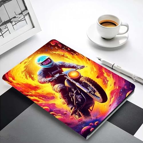for Samsung Galaxy Tab A 8.0 2019(SM-T290/T295) Tablet Case,Premium Leather Folio Stand Auto Wake/Sleep,Multiple Viewing Stand,Motorcycle Dirt Bike