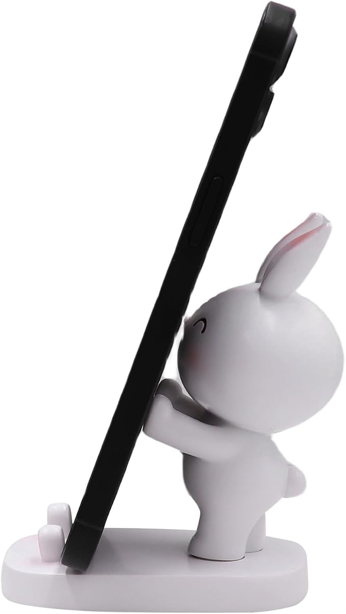 Cute Rabbit Cellphone Holder Stand Animal Smartphone Desk Stand for All Mobile Phones Bunny Phone Stand Desk Ornament