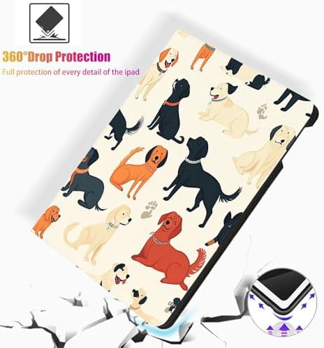 for Microsoft Surface Pro 11/10/9-13" 2024/2022 Tablet Case,Auto Wake/Sleep,Adjustable Stand Protective Cover - Cute Cartoon Dog