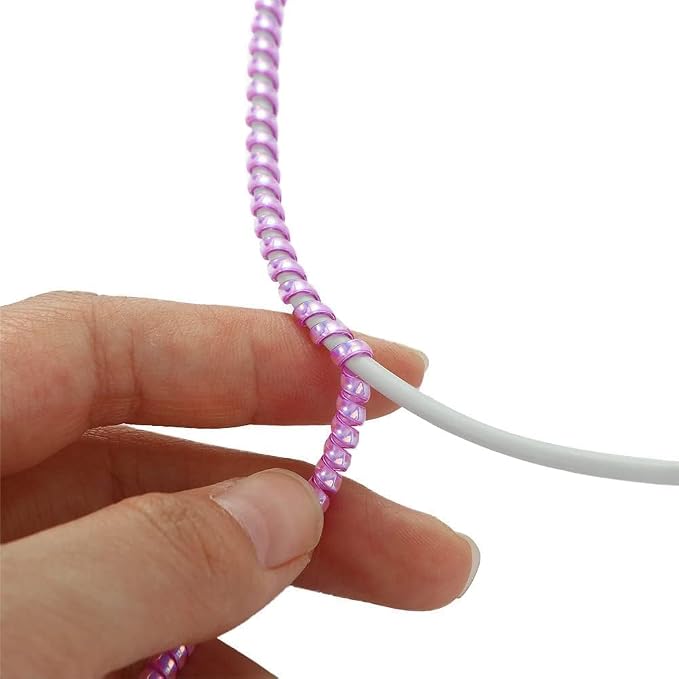 Cable Protector Animal Proof Wire Repair, Cord Protector for Pets Headphone Saver Spiral Cable Wrap Strain Relief, Cord Sleeve for Phone Cable USB Date Cable (Red)