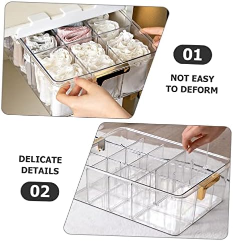OUNONA Multi-functional Underwear and Socks Organizer Box Drawer Storage Dividers for Closet Easy Installation Dust Design for Neat Sock Management