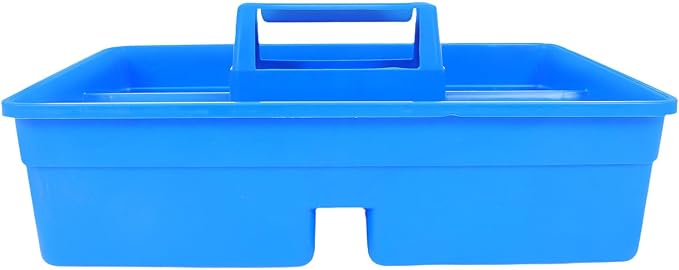Alasum Multifunctional Portable Veterinary Tools Storage Box with 3-divided Compartments, Plastic Easy to Clean Organizer Tote with Handle for On-the-go Use and Farm